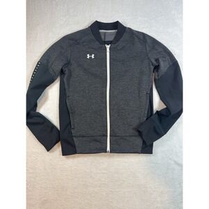 Under Armour Qualifier Hybrid Warm Up Jacket Women's XS Gray Run Loose Cold Gear